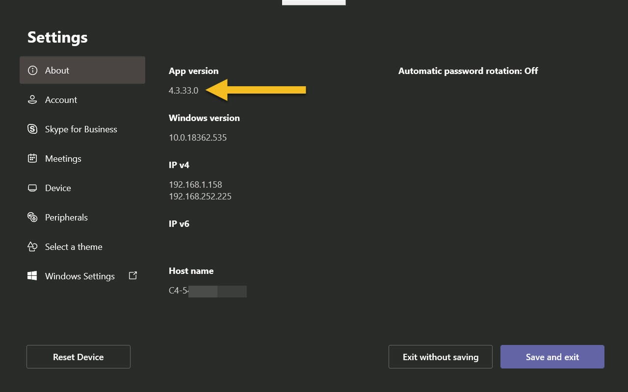 Microsoft Teams Room 4.3.33.0 Update | Graham Walsh